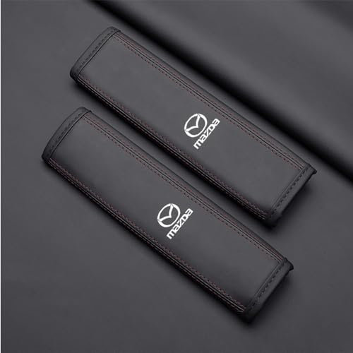 VODHXA 2 Stück Auto Gurtpolster für Mazda Mazda6/5/8 CX3 CX4 CX5 CX30 CX50, Gurtschoner Comfort Sitzgurt Polsterung Sicherheitsgurt Schulterschutz Abdeckung Interieur Zubehör