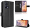 Rojeuinn Hülle für Motorola Moto G85 5G Handyhülle-Hülle Stoßfest Case Cover-Handy Case in Premium Kohlefaser [Klappbar Flip] [Standfunktion Tasche] -Schwarz