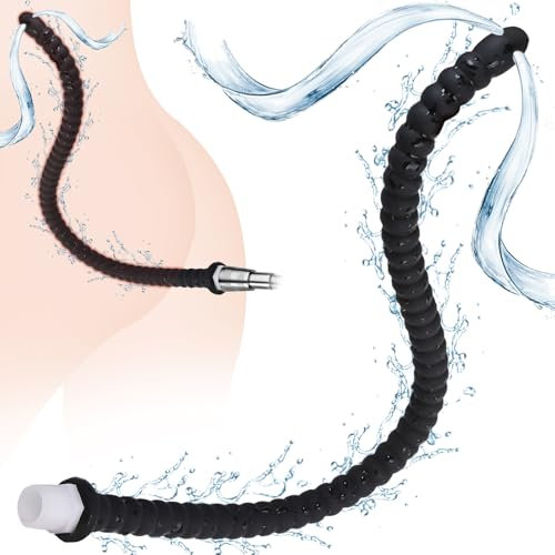 BDSMYEE Analdusche für Analverkehr,Po Dusche mit Analkugeln,Einlauf Klistiere zur Darmreinigung Intimdusche Irrigator Darmspülung erotisches Sexspielzeug für Paare Frauen Männer (L-50CM)