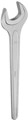 sourcing map Single Open Ended Spanner Wrench, 30mm, Thicken CR-V Steel Open End Wrench Tool for for Automotive Repair and Furniture Assembly, Grey