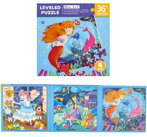 Magnetpuzzle, Magnetische Puzzle Buch, Puzzle Magnetpuzzle Fürkinder, Kinderpuzzle Magnet für Kinder Puzzle ab 3 4 5, Lernspielzeug, Fördert Motorik, Konzentration, Geschenk für Kinder