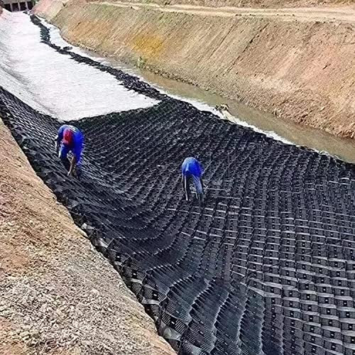 ROBAUN Garden Retaining Wall Grid Kies-Bodengitter for Einfahrten, Terrassen, Hinterhöfe, Garagen, Unterbau, Wege, Hänge, Stabilisierungsgitter for Kies/Schlamm/Sand(2x5m/6.5x16ft)