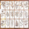 Dimeho 18 Stück Blumen Schablone Wiederverwendbar Wildblumen Schablonen zum Malen Schablonen Blumenschablone für Gartenzaun zum Malen auf Holz Möbel DIY Dekor Wanddekor Scrapbooking