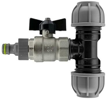 B2C MDPE 20 25 32 Butterfly Valve Hose Water Supply Pipe Outlet Valve Tee 3 sizes Quick Lock Connetor Garden Hose Wattering Accessories (32mm)