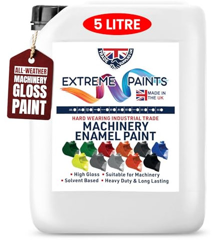 TRADE SUPPLIES UK - Extreme Paints Heavy Duty Machinery Enamel - Gloss Finish for Metal and Wood - PARENT (Mid Grey, 5 Liters)