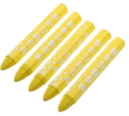 Gatuida 5stücke Teiliges Reifenmarkierungsset Wachsmalstifte Wasserfest Gelb Für Auto Motorrad Fahrräder Einfache Deutliche Reifenmarkierung Zur Effizienten Reparaturkennzeichnung Robuste