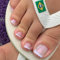 French False Toe Nails - 24 Pcs Toe Fake Nails - White Toe Nails Press On With Diamond - Full Cover Glossy French Tip ToeNails - Stick On Toenails For Women Nail Decoration