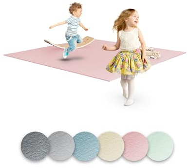 Ehrenkind® Krabbelmatte PRO | Extra dick und Soft | Made in Germany | Spielmatte Baby |Oeko-Tex 100 | Größe 180x240cm ROSÉ