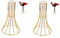 Abaodam Lot De 2 Vases Décoratifs en Fer Forgé Pots De Fleurs Vases pour Compositions Vase Créatif avec Cadre en Métal Vase À Tige Unique en Plastique Doré