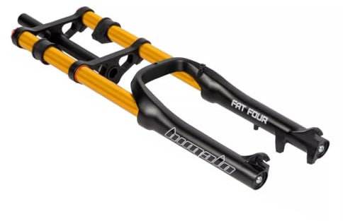 Forcella ad aria per fat bike da 20 pollici, pneumatici 4.0, forcella ammortizzata per mountain bike, escursione 180 mm, neve/spiaggia/forcella anteriore dritta a doppia corona da 1-1/8 XC/AM, smorza