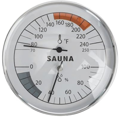 Fahrenheit Gradi Sauna Termometro Igrometro Precisa Calibrazione Automatica