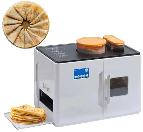 DHMYYXGS Machine à Roti Et Chapati Entièrement Automatique,Machine à Crêpes/Pains Plats/Pita,Machine électrique Fabrication Pains Plats,Tortillas,Crêpes,Pita