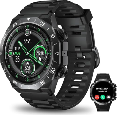 Smartwatch Herren Damen mit KI-Sprachassistent, 1,39 HD Fitnessuhr mit Telefonfunktion, Bluetooth 5.4, 112+ Sportmodi, Fitness Tracker mit Pulsmesser & Schlafmonitor, IP68 Wasserdicht, Android iOS