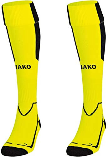 JAKO - Calzettoni unisex Lazio, Unisex - Adulto, 3866, giallo fluo/nero, 5 (43-46)