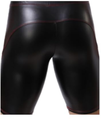 Sking Herren Boxershorts Unterhose Slip Pants Hipster Lack Leder Wetlook Männer Unterwäsche schwarz M L XL (XXL)