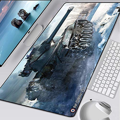 BILIVAN Tank Series Speed Mousepad World of Tanks Großes Gaming-Mauspad Anti-Rutsch Gummi-Tastatur Mauspad PC Game Mat (900 x 400 x 3 mm, 6)
