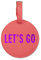 Kate Spade New York Round Vegan Leather Luggage Tag for Women, Durable Suitcase ID Tag, Let's Go