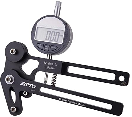 Amagogo Speichenspannung Computer Spoke Builder Tool Tensiometer, Schwarz Digital