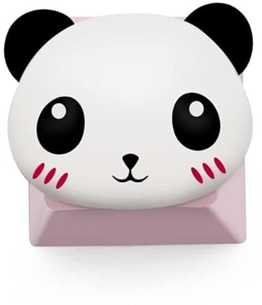 FKZ Cute Panda Keycaps,Custom Keyboard Keycaps Kawaii Pink Keycaps OEM R4 Profile ESC Keycap for Cherry MX Switches Mechanical Gaming Keyboard (1pcs)