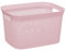 5five - panier en plastique 25l scandinave rose