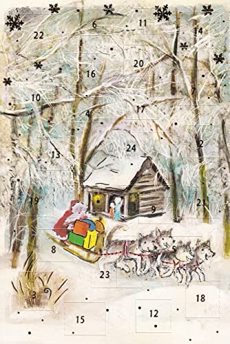 Besinnliche Adventskalenderkarten 5 Stück Weihnachten Adventskarte