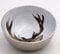 Deko Schale Hirsch Motiv grau 15 cm Trend Wild Silber Rand Weihnachten Snack