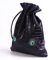 Byhoo Borsa per Dadi in Pelle con Occhi Verdi, Borsa Fantasy per Giochi da Tavolo
