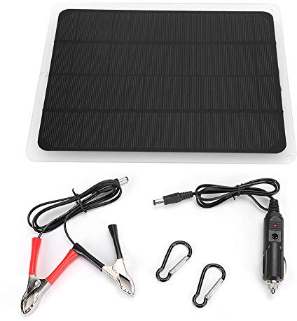 Nimomo Panneau solaire extérieur 12V 10W Portable panneau d'alimentation solaire monocristallin chargeur USB pour lumière de téléphone de voiture