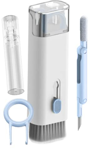 BLOOOK Reinigungsbürste für Tastatur,7 in 1 Keyboard Cleaning Brush Kit,Multifunction Earphones Cleaner mit Tastenkappe Abzieher,für Airpods Earbuds Smartphone Reinigung Set (blau)