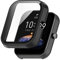 BoLuo Pellicola Custodia per Huami Amazfit Bip 3 Pro con Pellicola Temperata, Morbida Plating PC Protettivo Case Skins Copertura Shell per Huami Amazfit Bip 3 /Bip 3 Pro Watch Accessories (Black)