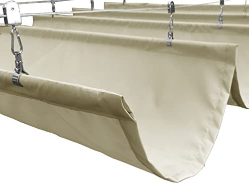 Pergola Waterproof Retractable Shade Cover, Patio Replacement Canopy Kits Outdoor Slide Wire Wave Awning Sail Deck Porch Yard Rainproof ( Color : White , Size : 1.5x2m )