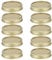 10Pcs Canning Lids 70mm, Airtight and Leak-Proof Gold Jar Lids with Rings Perfect for Sealing Jars and Preserving Homemade Sauces, Jams, Pickles, Fits Regular Mouth Mason Jars Food Preservation