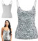 Frauen Pailletten Tops, Tops Ärmellose Glitzer Camisole Weste, Verstellbare Gurte tägliche Halfter Tanktops Bluse T-Shirts für Nachtclub Party Performance Kostüm