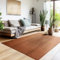 HomebyHome Kurzflor Teppich Wohnzimmer 240 x 340 cm Braun - Waschbarer Teppich für Schlafzimmer, Esszimmer und Ideal als Küchenteppich - Flauschiger Teppich Extra Weich, Einfarbig, rutschfest, Modern