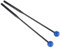 Marimba Mallets Percussion Mallet Xylophon Sticks, Langlebige Kunststoffstange Percussion Sticks Gummikopf Trommelschlägel für Xylophone Mallets (Schwarzer Stab, blauer Kopf)