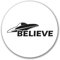 Huuraa Aufkleber UFO Believe Geschenk 10cm Sticker UFO Geschenkidee