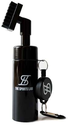 The Sports Lab Golf Club Cleaner Kit- Including Golf Club Cleaner Brush Bottle with Built-in Spray, Microfiber Golf Towel & Clip Hook- Portable Golf Club Cleaning Kit for Men