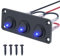 Unifizz Interruttore a bilanciere a 3 bande con luce LED blu per auto o barca SPST 12 V DC a 3 pin ON/OFF 20 A