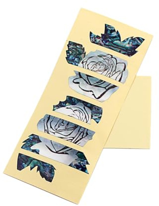 Selbstklebender Rose Gitarrenaufkleber Gw06 für Instrumente | Kunststoff, Dünnes Design, Leicht zu Entfernen, Blumenmuster als Dekoration