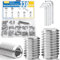 Caianwin Juego de 330 tornillos prisioneros M3, M4, M5, M6, M8, hexágono interior, tornillos con llave de acero inoxidable, cabeza hexagonal para tiradores de puertas, manija de puerta, soporte