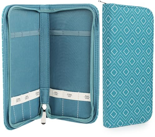 Coopay Stricknadeln Tasche für 20cm Doppelspitzen, Leer für Set 2,0-5,0 cm, Aufbewahrung für Nadelspiel, Größe 22 x 9,7 x 2,5cm (Nur Tasche)