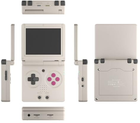 RG35XX SP - Console da gioco portatile in stile retrò, scheda TF da 64 G con 5000 giochi, 3,5 pollici, IPS Flip Mini Linux System Video, console di gioco per bambini adulti, supporta WiFi Bluetooth