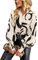 HUXRAKV Blouses for Women Dressy Casual Long Sleeve Button Down Shirts Floral Printed Fall Blouses with Lantern Sleeve Tops,WD15-Apricot,XL