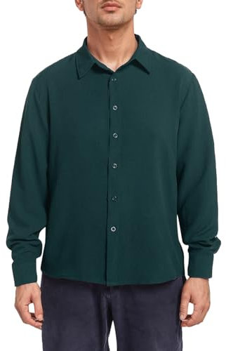 JIANROU Hommes Chemise Casual Habillée Regular Fit Chemises,Chemises Pas Cher,Chemise Homme A Carreaux,Chemise Tendance Homme,Chemise Décontractée Homme