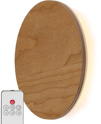 Northpoint LED Wandleuchte Indirektes Licht Echtholz (Fernbedienung mit Timer Kirschholz)
