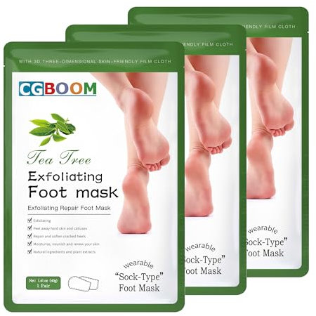 3 pares de máscaras para pies, mascarilla nutritiva para eliminar callos y piel muerta, antienvejecimiento, exfoliante para pies, calcetines, exfoliante para pies y spa, para mujeres y hombres, aceite