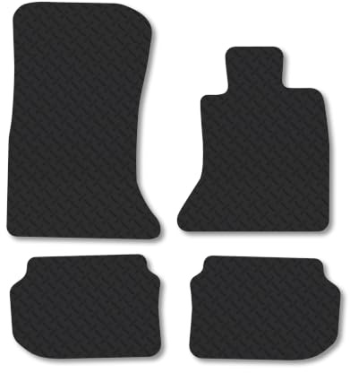 Compatible with Rubber Car Mats BMW 5 Series (2010-2013) | [Touring, Saloon] 5mm Heavy Duty Rubber Tailored Fit Floor Mats Full Coverage Durable Waterproof Accessories Easy Clean