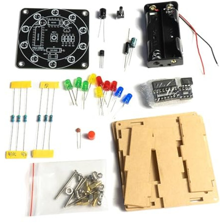 Vdaxvme Anfängerfreundliche LED-Rad-DIYer-Kits, PCB-Löten für Studenten und Jugendliche, Familienhandwerk und Elektronik-Lernen