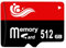Locpof Carte SD 512 Go Carte Mémoire Imperméable SD Card Grande Capacité Carte Memoire Carte TF pour Caméra,Tablette,Ordinateur,PC