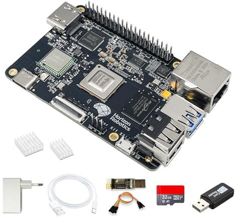 WayPonDEV D-Robotics RDK X3 AI Robot Development Board Kit, Quad-Core Cortex-A53 5TOPS BPU 2GB/4GB LPDDR4, Kompatibel mit Raspberry Pi, für Robotik AI Entwicklung ROS Deep Learning (4GB,Standard Kit)